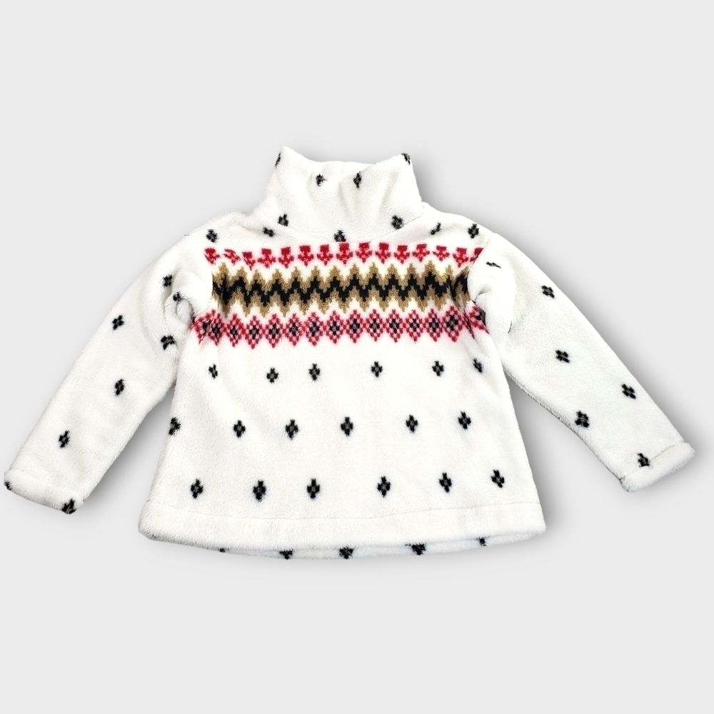 LOFT Sherpa Mock Neck Fair Isle Top SP - Picture 5 of 10
